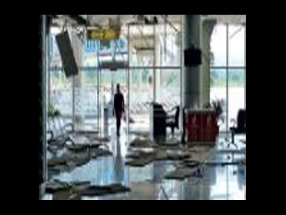 The damaged Palu airport terminal after the earthquake