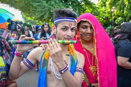 People take part in a Pride Parade against section 377, in Bhopal on Sunday, July 15, 2018. (PTI Photo)