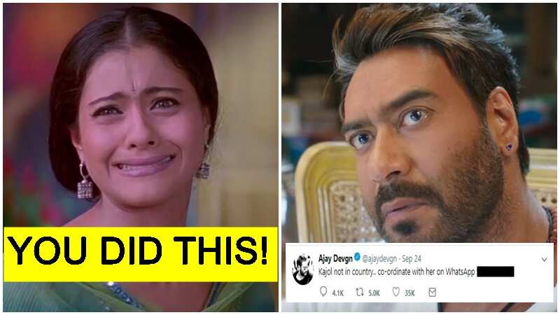 Kajol To Ajay Devgn After Leaking Her Number Can T Believe You Did This Hindi Movie News Bollywood Times Of India kajol to ajay devgn after leaking her number can t believe you did this