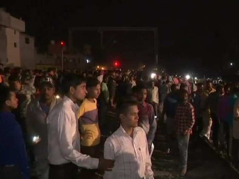 The people had gathered near the railway tracks for Ravana Dahan when the tragedy struck. (ANI/Twitter)