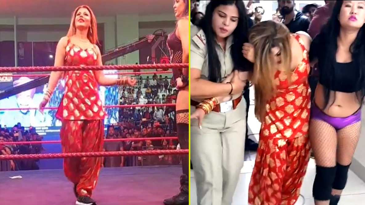 rakhi sawant wrestling