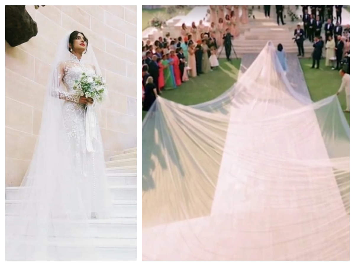 priyanka chopra wedding white gown