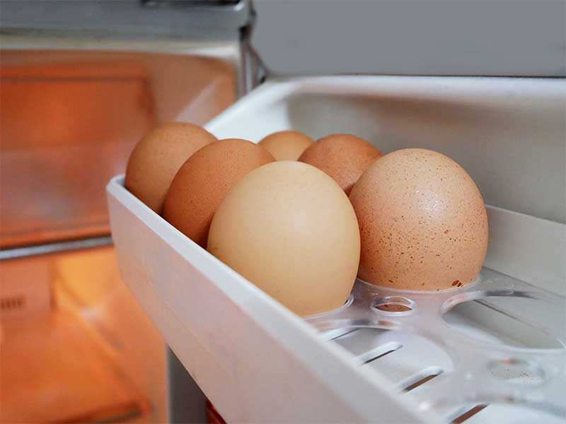 This is why you should never store eggs in fridge door