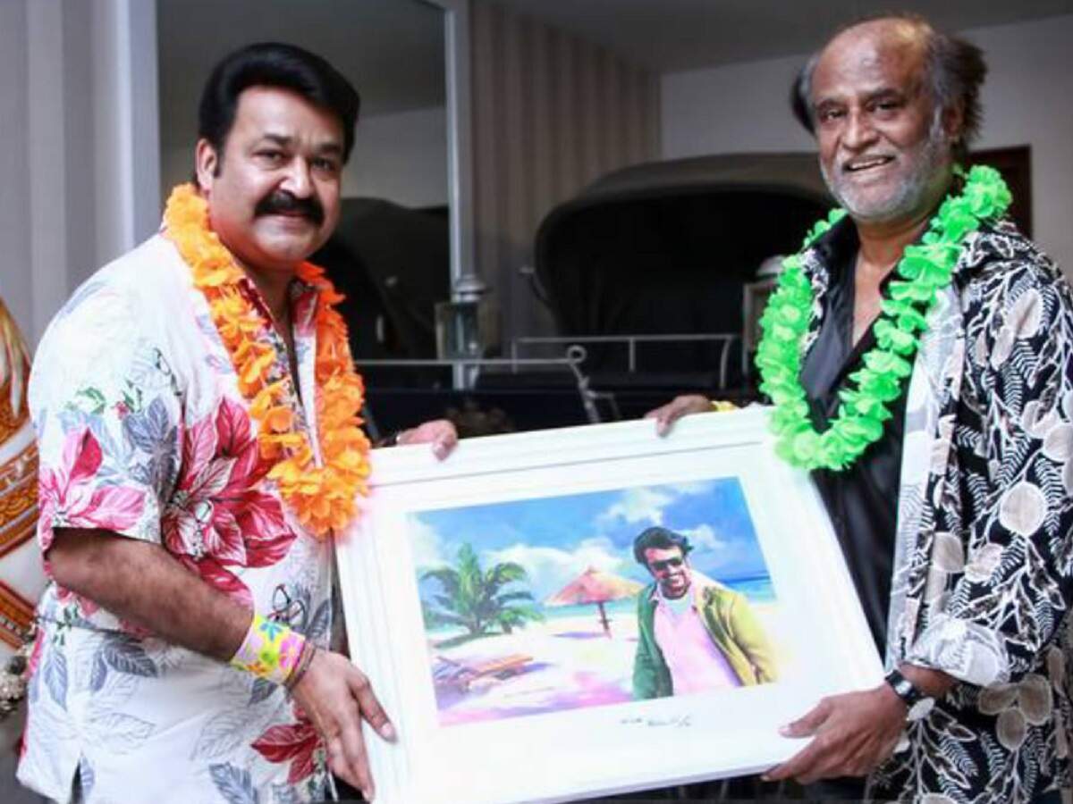 With Due Permission of jailer Rajnikanth, Two Superstars take Entry Into The Film 5 Rajinikanth leaves a sweet note for Mohanlal | Malayalam Movie News - Times of India