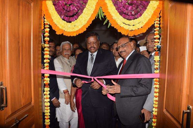 Supreme court judge Justice Mohan Shantanagoudar inaugurates the new district court complex at Dharwad on Saturday
