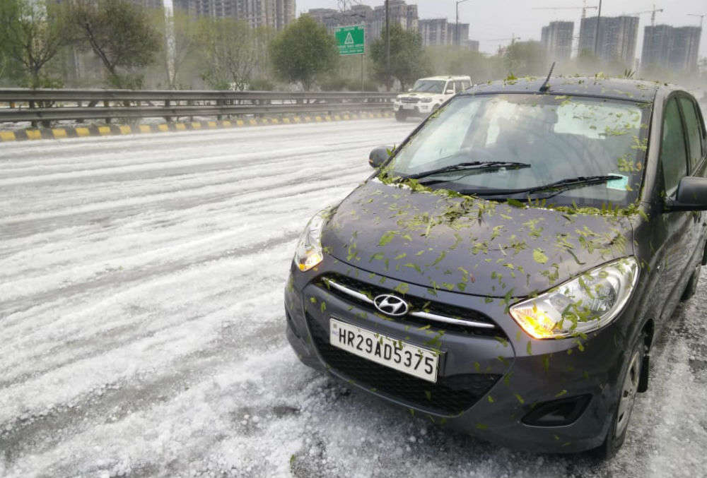 Photos: Delhi-NCR looked snowed up, hailstones cover it in a blanket of white