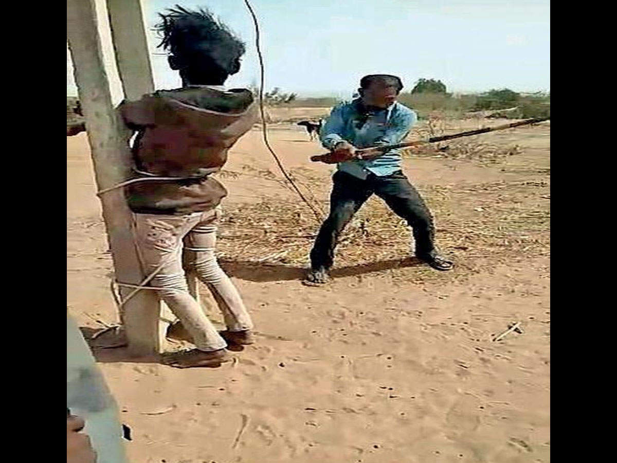 Man tied to pole, thrashed in Rapar