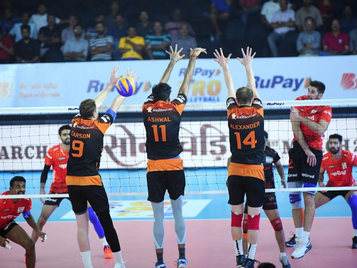 Hyderabad Beat U Mumba In Pro Volleyball League More Sports News Times Of India