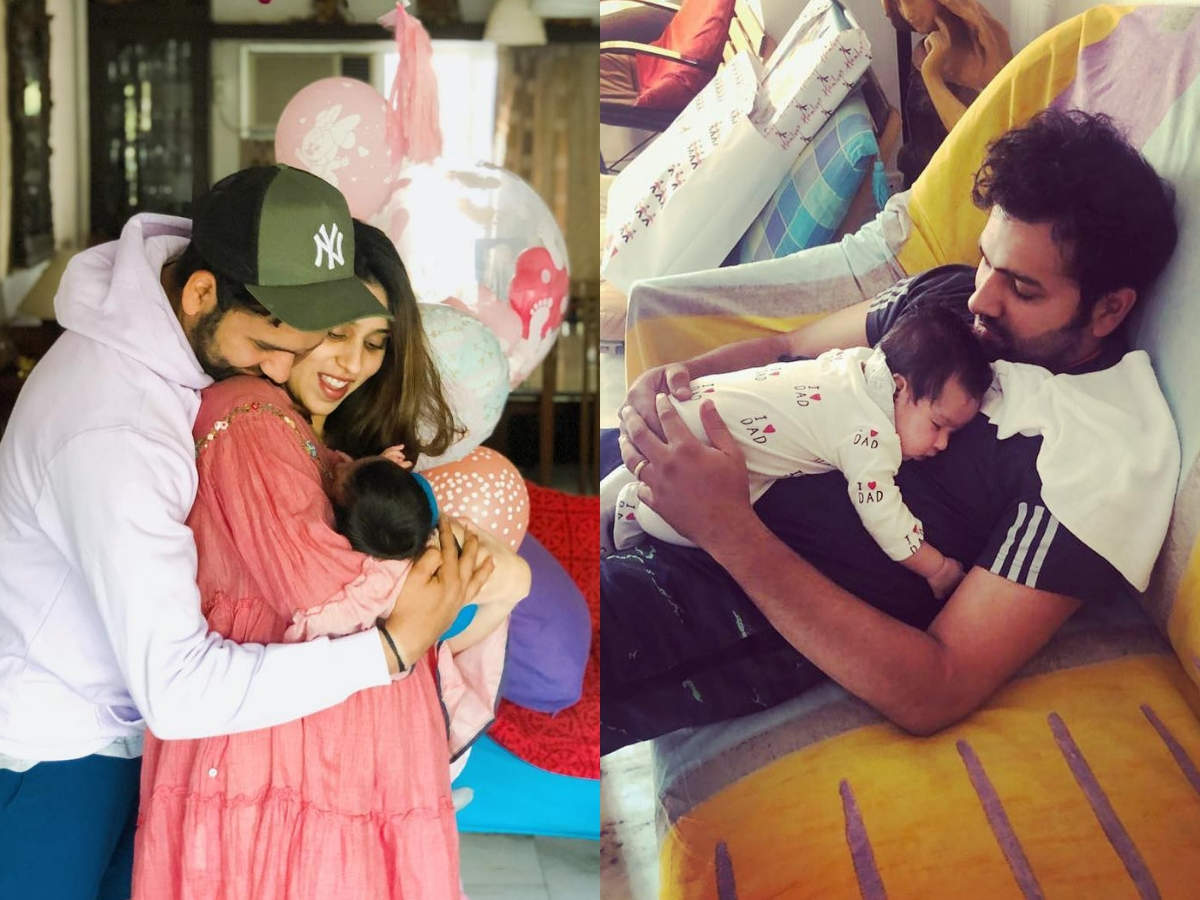 New father Rohit Sharma loves spending time with his baby girl