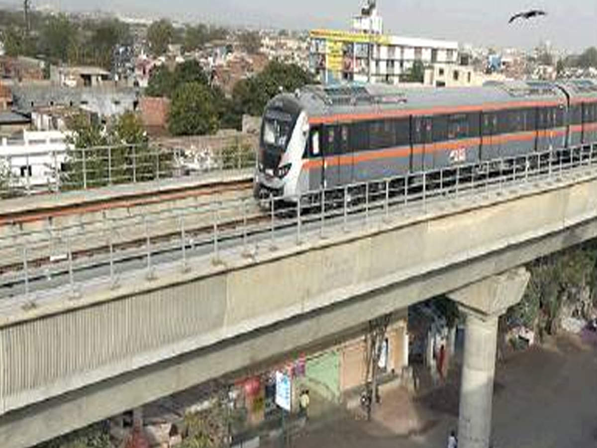 A trial run of the Metro train was held recently in Ahmedabad. 