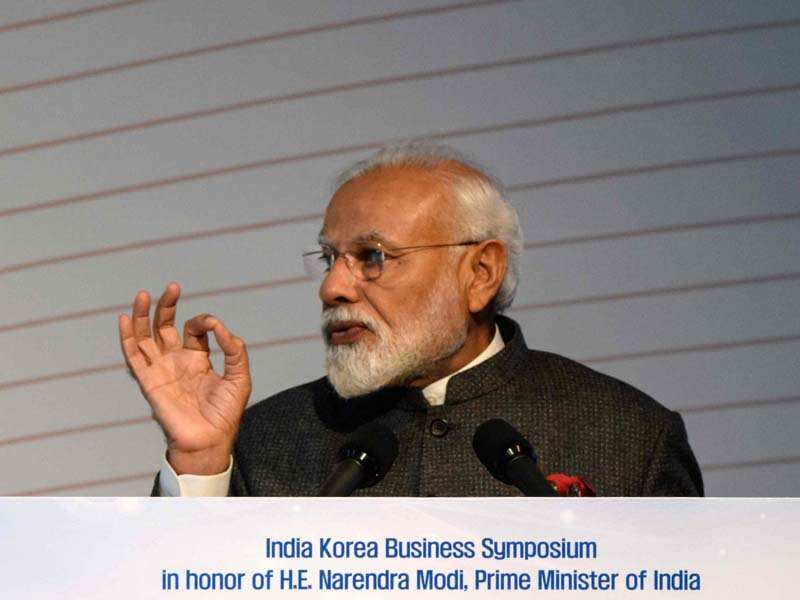 Prime Minister Narendra Modi at South Korea-India business forum in Seoul. (Photo: AFP)