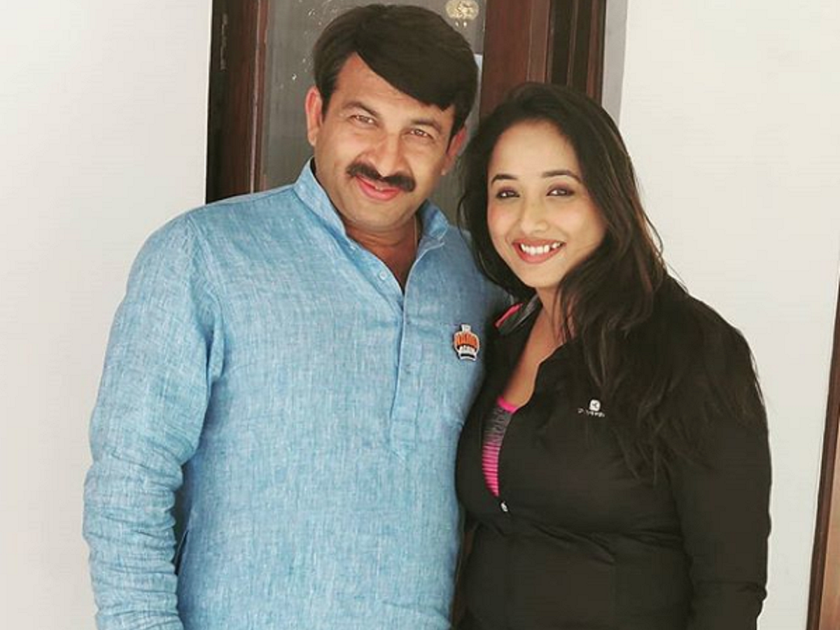 Rani Chatterjee Shares A Photo With Her Sasura Bada Paisawala Co Star Manoj Tiwari Bhojpuri Movie News Times Of India