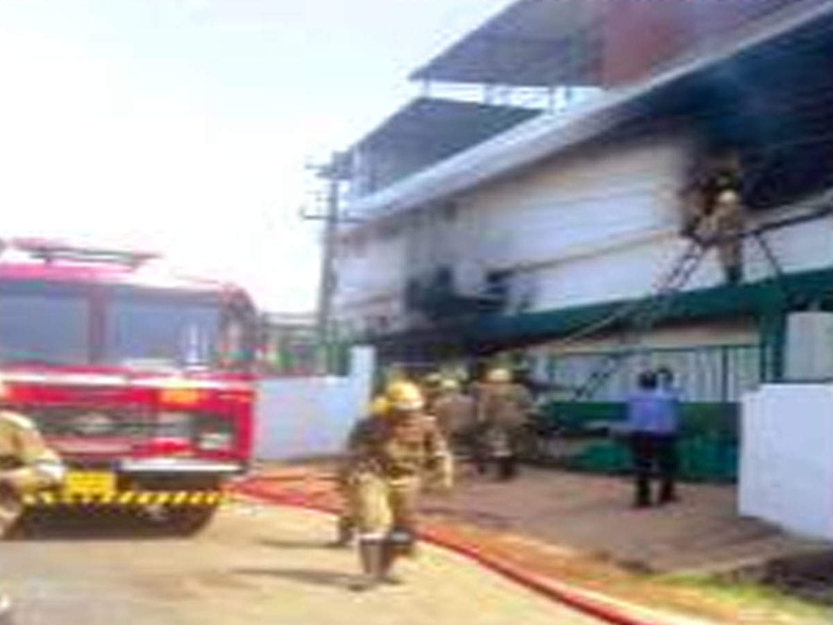 Around 12.30pm, locals first noticed smoke from the first floor of the pharma company
