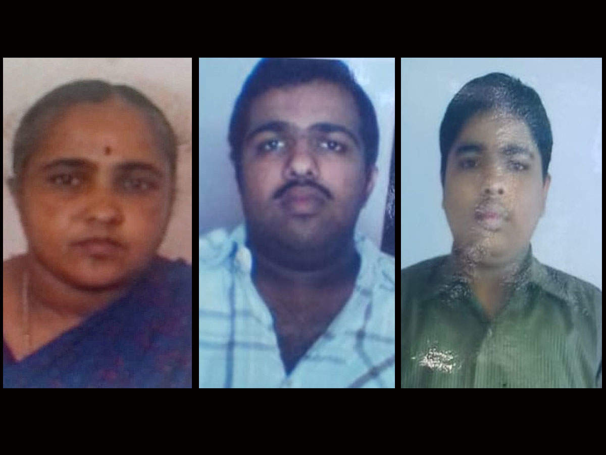 D Radha and her sons Santosh and Harish.