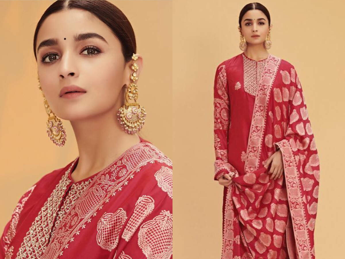 Alia Bhatt's red suit should be in every bride's trousseau - Times of India