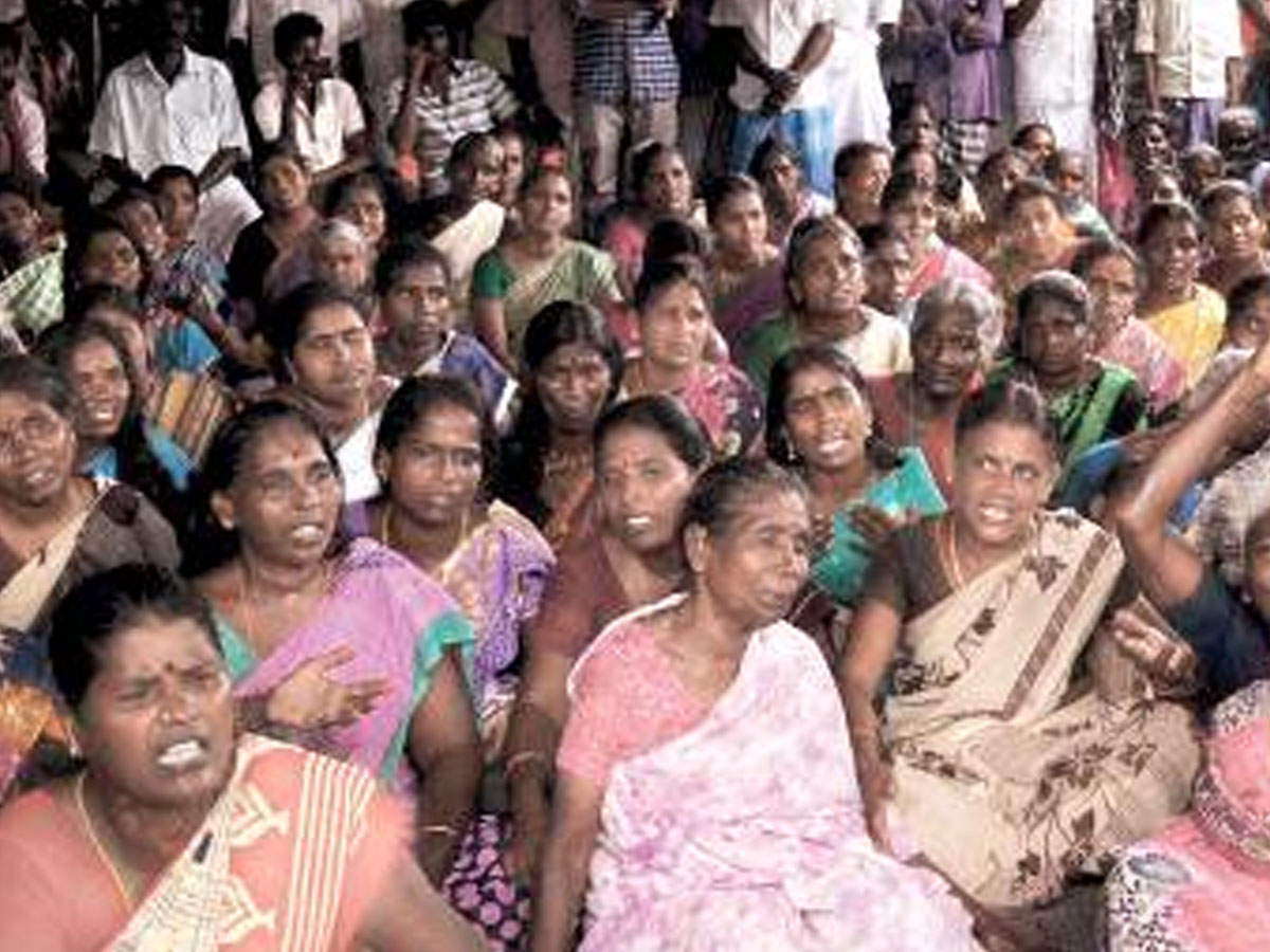 Villagers from Neduvasal, Vadakadu and Nallandarkollai in Pudukkottai protesting against the ONGC hydrocarbon exploration project