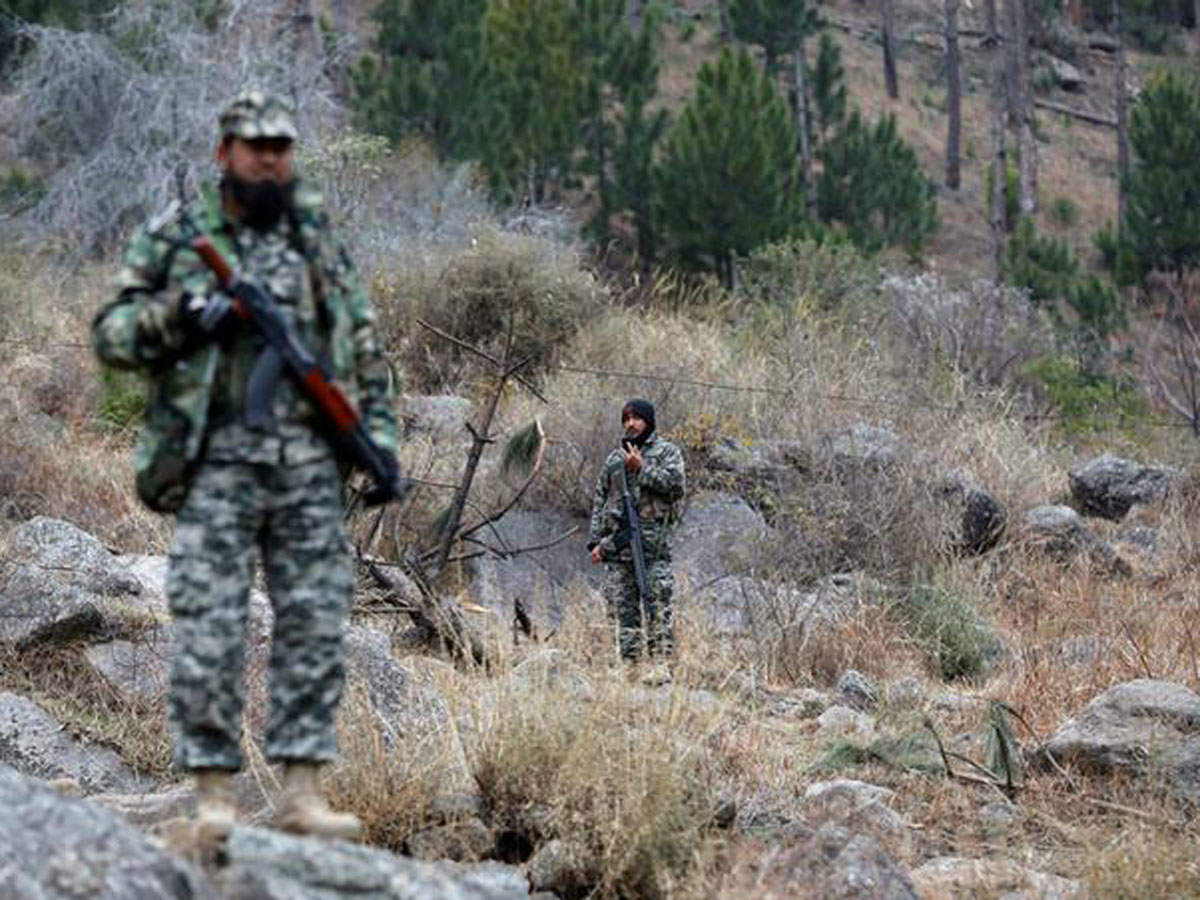 Pakistani army guards the area targeted by India in Balakot. (Reuters Photo)