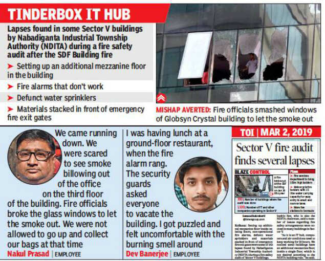 2 000 Employees Evacuated After Fire At Sec V Building Kolkata