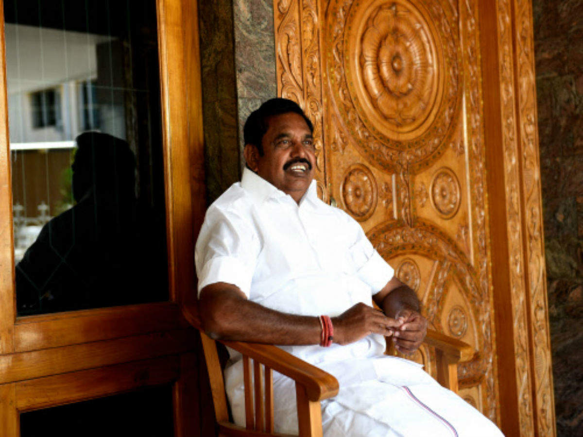 File photo of chief minister Edappadi K Palaniswami.at his residence Salem 
