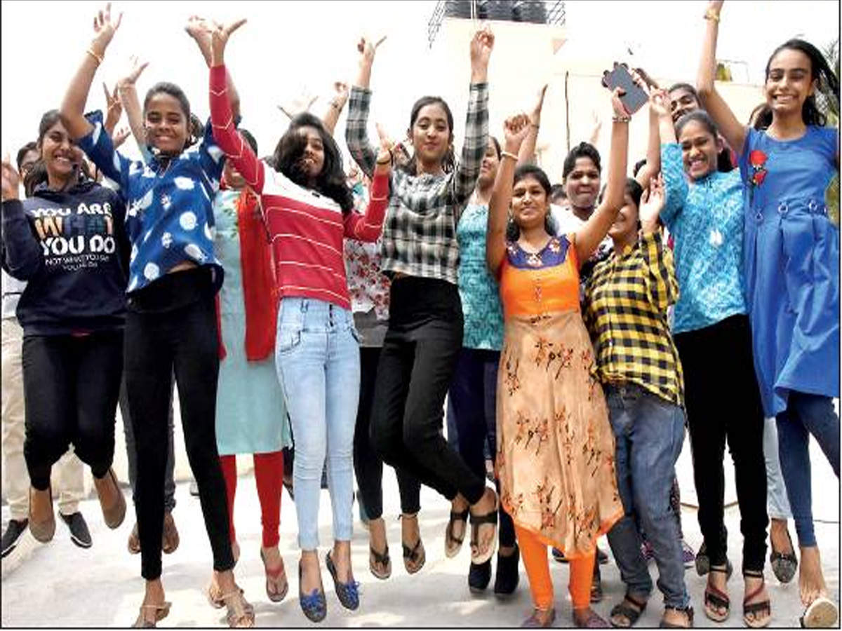 LEAP FOR JOY: Students of Indian Institute of Specialized Education (IISE) in Rajajinagar, Bengaluru celebrate on Tuesday after learning they had passed the SSLC exam
