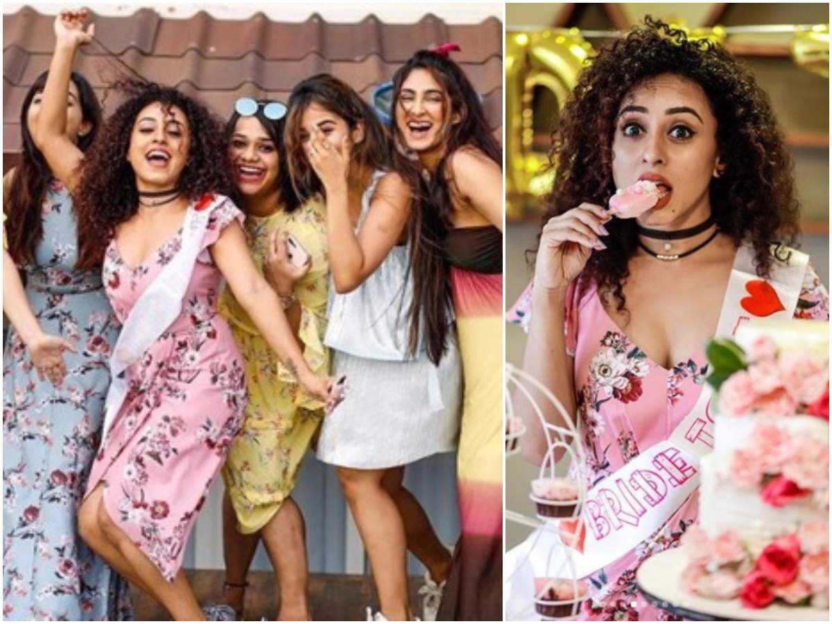 Pearle Maaney Pearlish Wedding Bride To Be Pearle Maaney Enjoys Her Bachelorette Party Times Of India