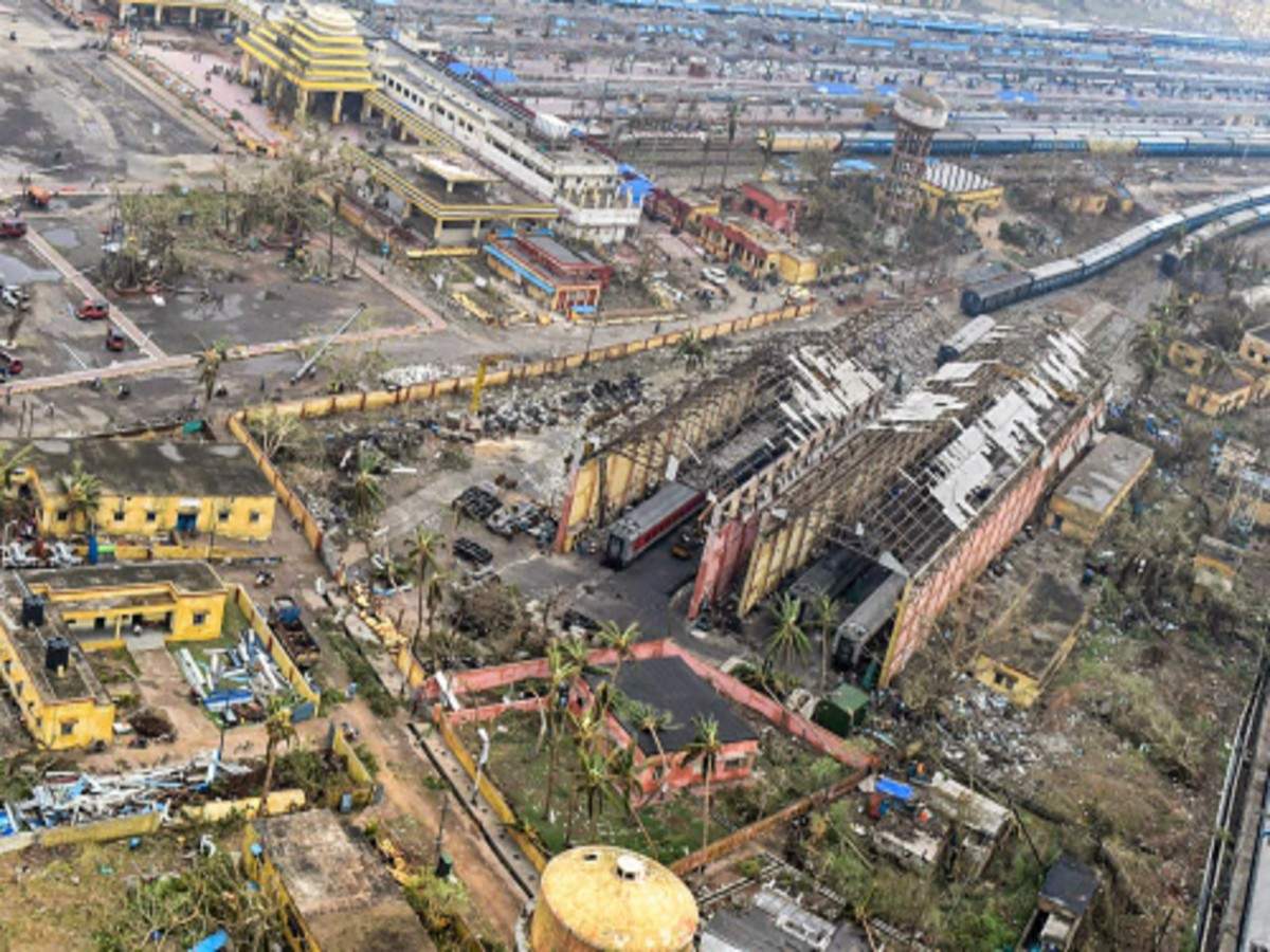 A bird’s eye view of the destruction caused by Cyclone Fani in Odisha. (Photo courtesy: PTI)