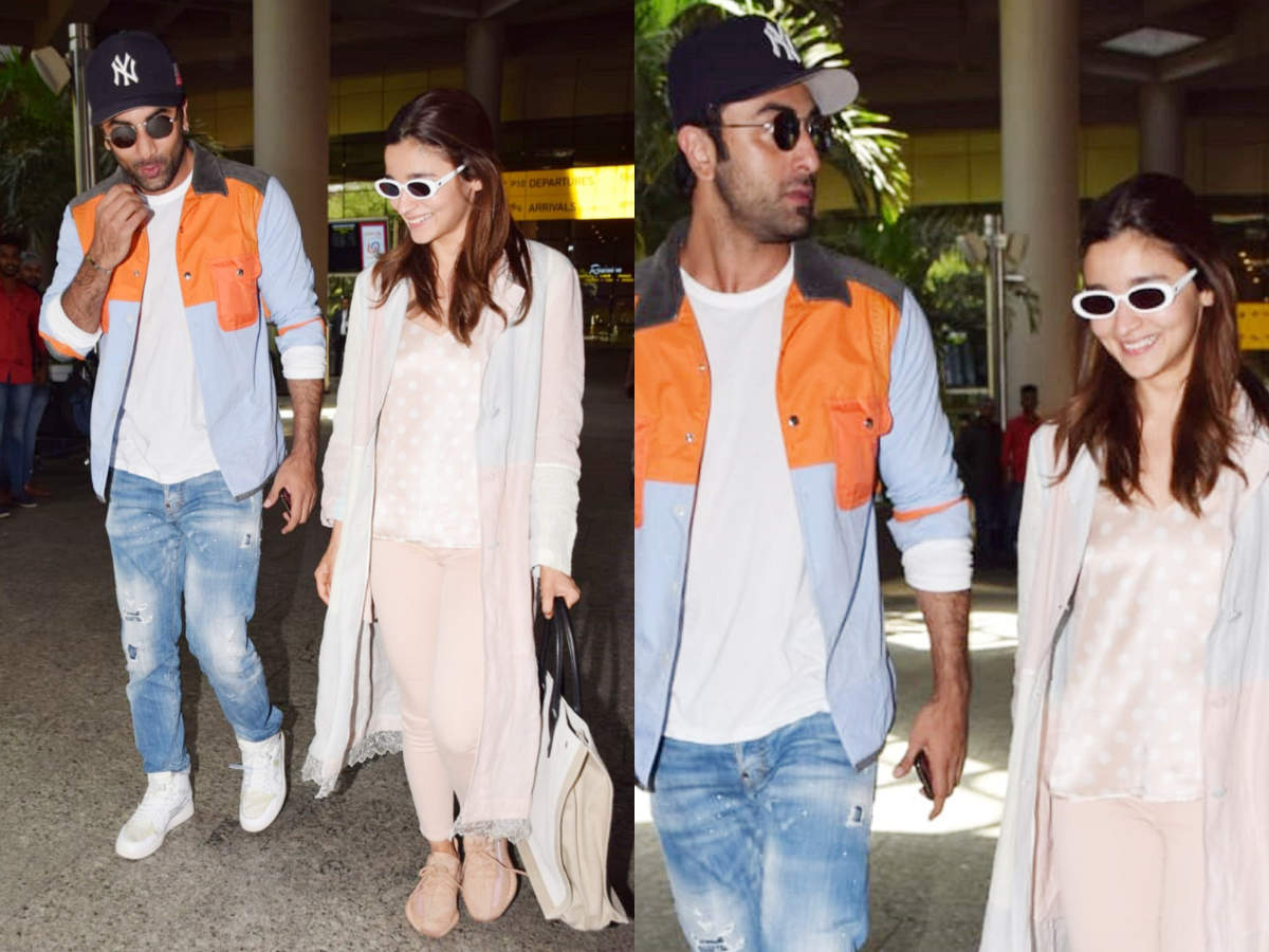 Alia Bhatt and Ranbir Kapoor's uber-cool airport style; jet-setting with  baby Raha for a
