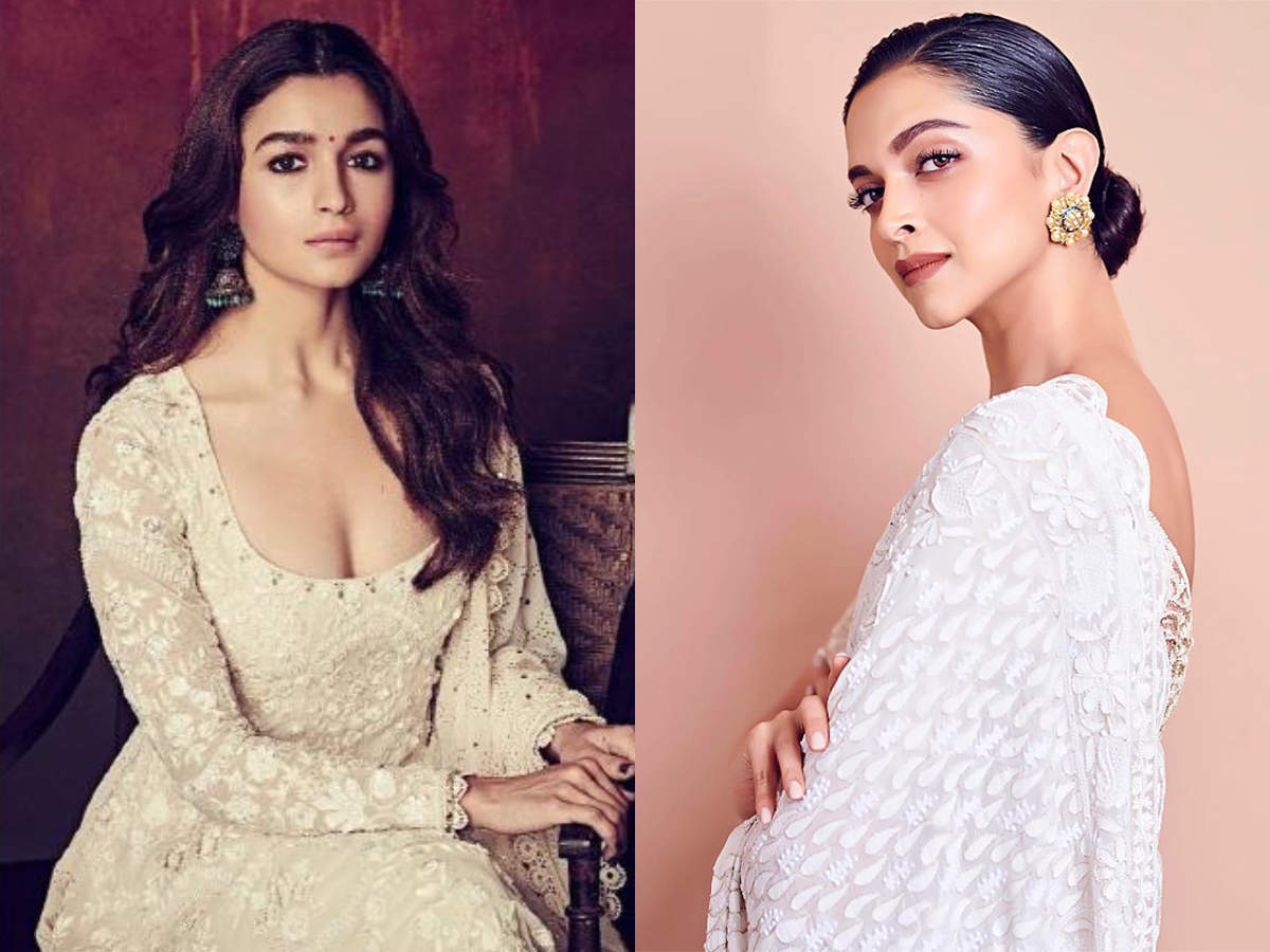 From Alia Bhatt to Deepika Padukone: Bollywood divas in chikankari ...
