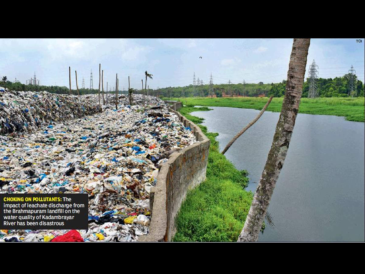 The impact of discharge from the Brahmapuram landfill on the water quality of Kadambrayar river has been disastrous.