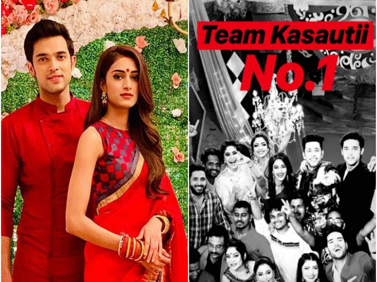 Parth Samthaan and Erica Fernandes celebrate as Kasautii Zindagii Kay