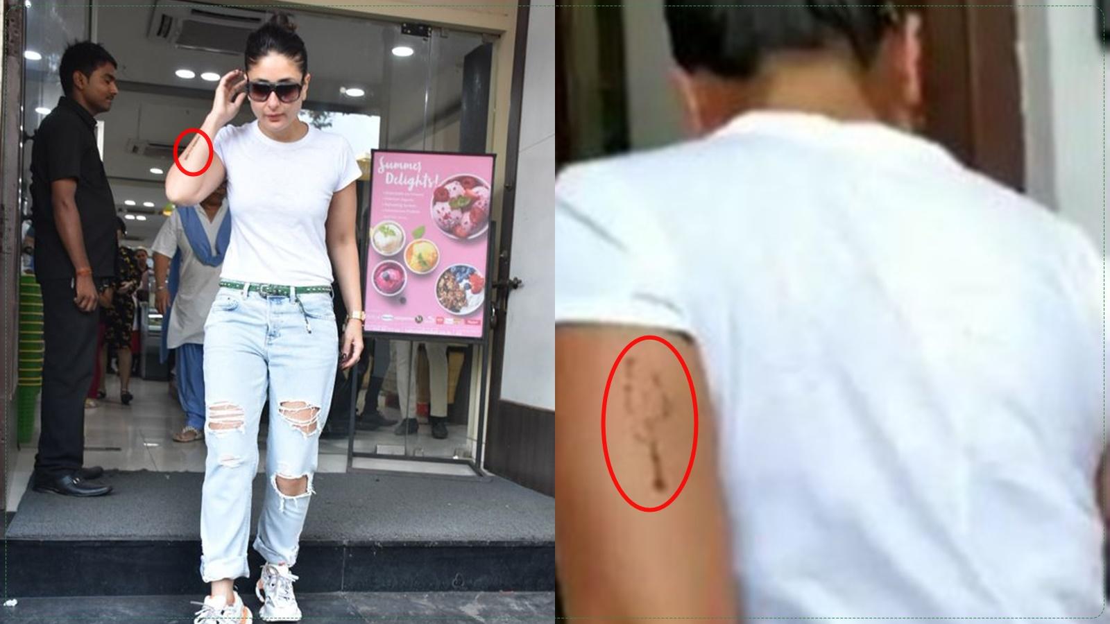 Saif Ali Khan and Kareena Kapoor Khan pose for a lovely photo but the  actors new tattoo catches attention  Hindi Movie News  Times of India