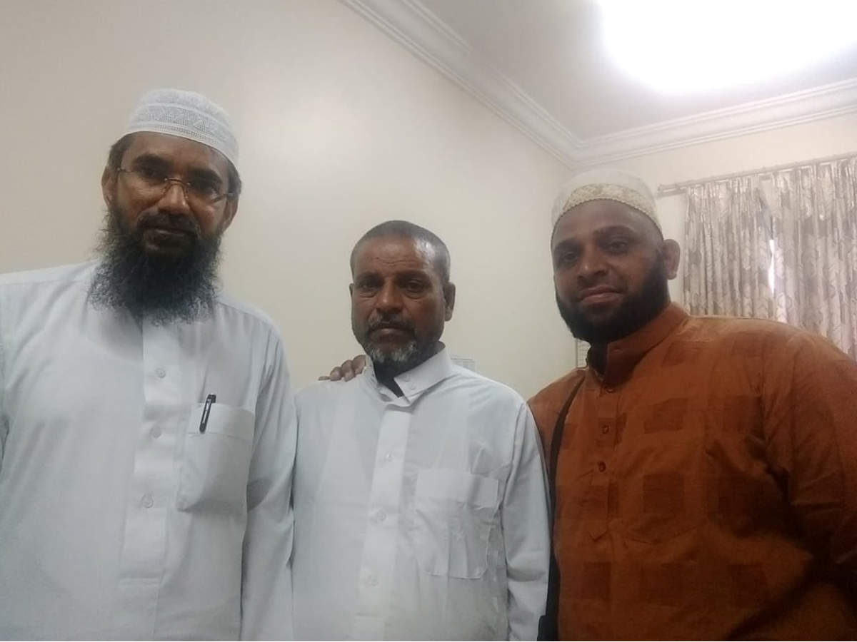 Mohammed Khader (centre) was reported missing from Masjid al-Haram since May 25 in Mecca.