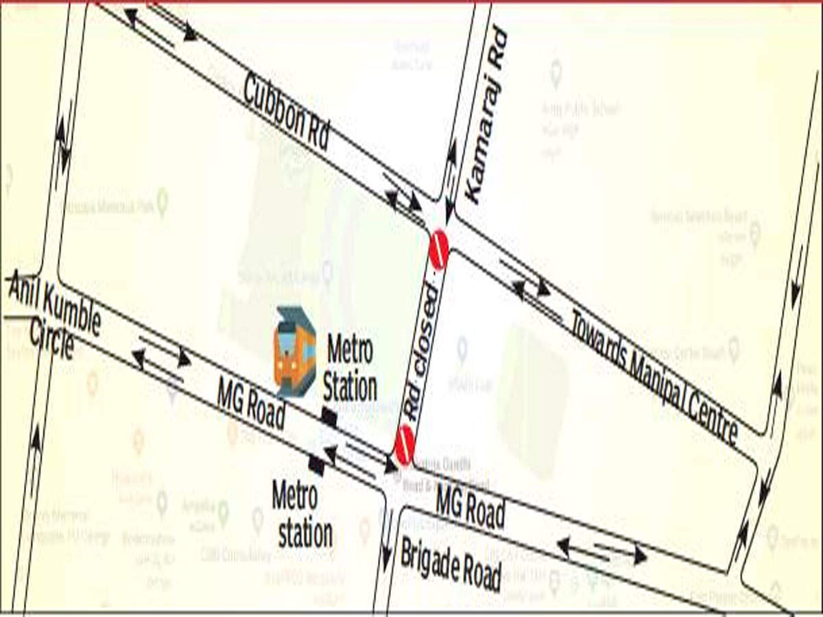 Kamaraj Road Bangalore Map Bengaluru: Metro work may create CBD gridlock till 2023 