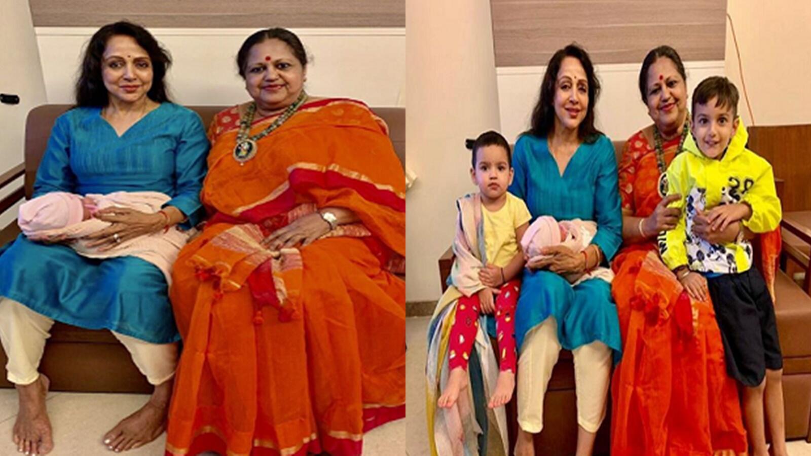 Esha Deol S Doctor Shares Cute Picture Of Newborn Miraya With Naani Hema Malini Hindi Movie News Bollywood Times Of India