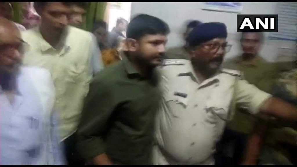 Kanhaiya Kumar came to Muzaffarpur to visit the SKMCH but he was not allowed to enter its paediatric ICU and general ward following an order of the hospital authorities.