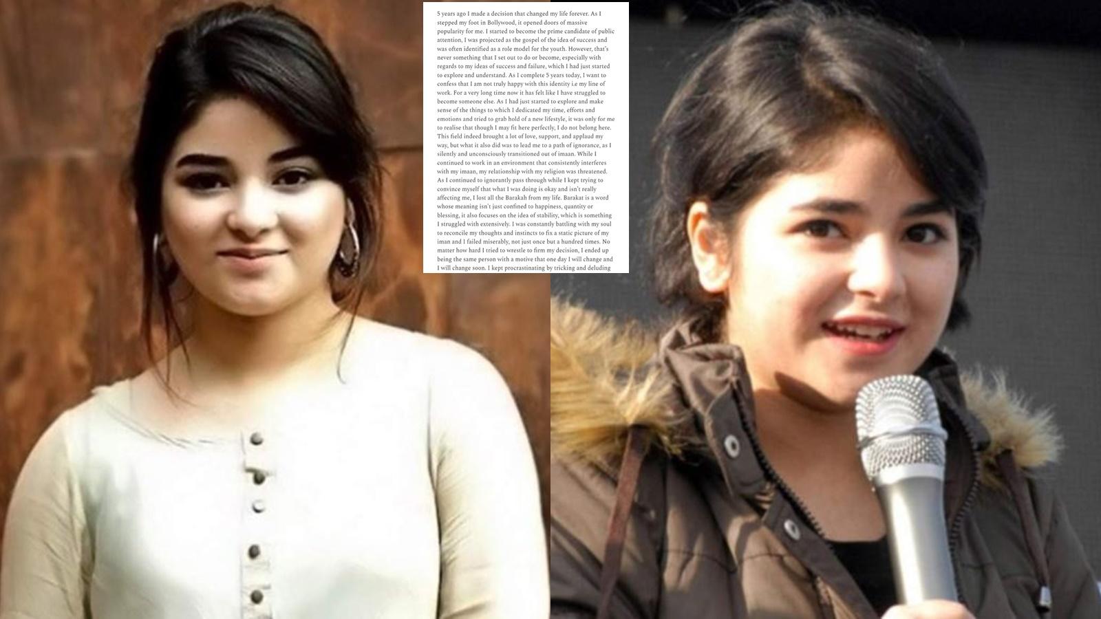 Zaira Wasim bids goodbye to Bollywood after working for 5 years | Hindi  Movie News - Bollywood - Times of India