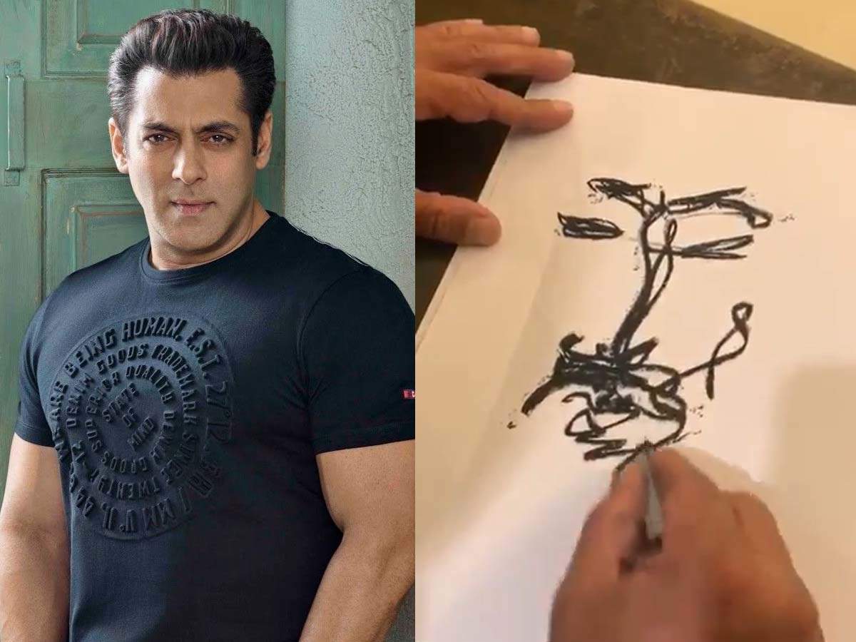 Salman Khan flaunts his sketching skills in his latest Instagram post;  watch the video here | Hindi Movie News - Times of India