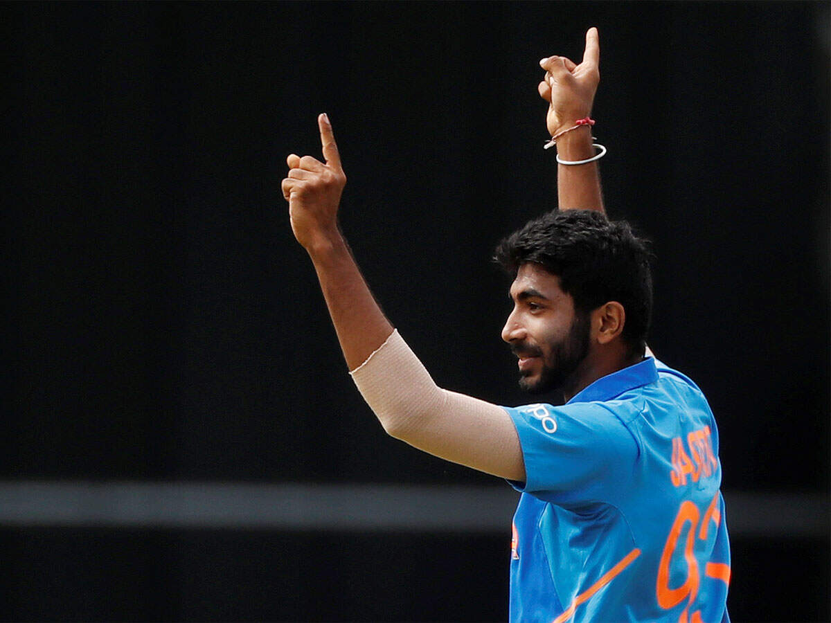 Jasprit Bumrah celebrates taking the wicket of Kusal Perera. (Reuters Photo)