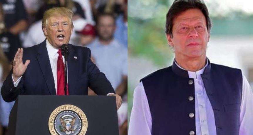 US President Donald Trump (L) and Pakistan PM Imran Khan