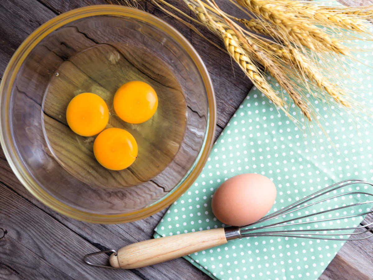 Beat the eggs in a bowl