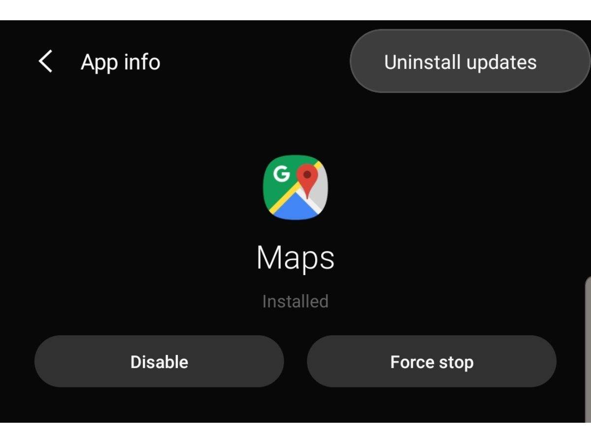 google maps app shortcut not working android