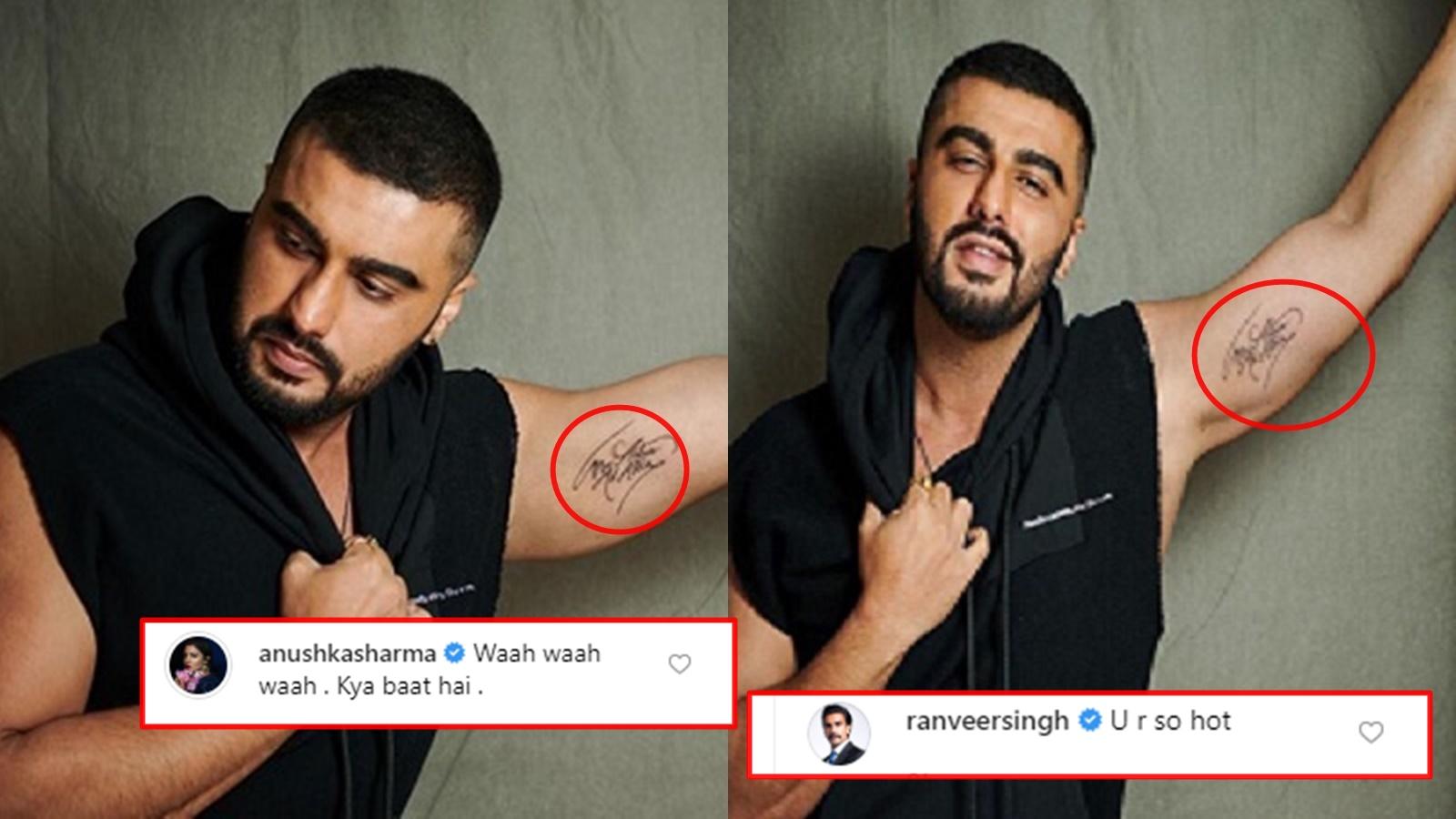 Arjun Kapoor Unveil S His New Tattoo Gets Thumbs Up From Anushka Sharma And Ranveer Singh Hindi Movie News Bollywood Times Of India