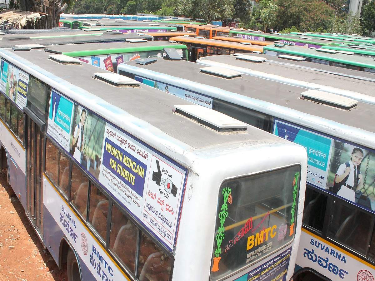 BMTC buses parked at a depot in Bengaluru (File Photo)