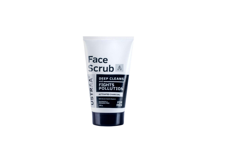 Activated Charcoal Face Scrub for Men by USTRAA