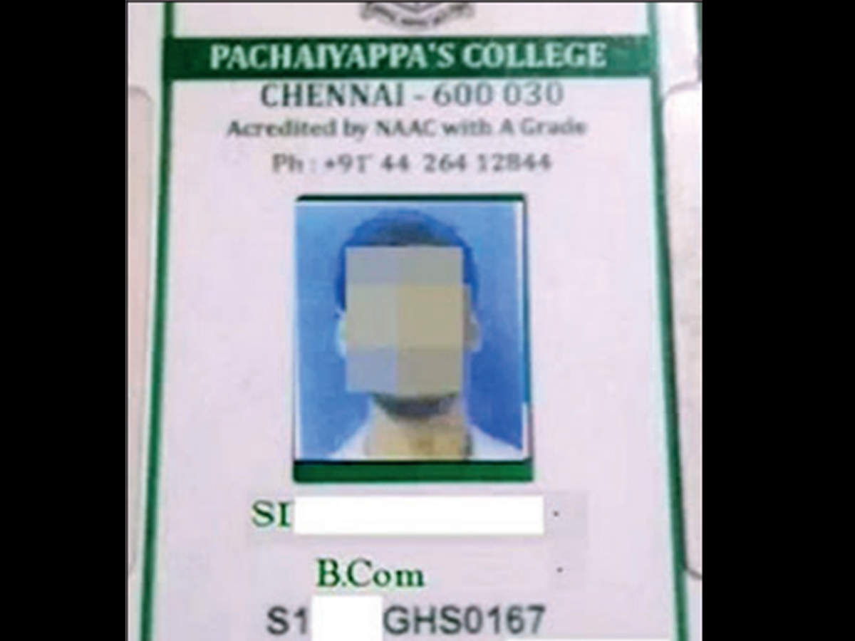 The ID card of a student as shown in the video