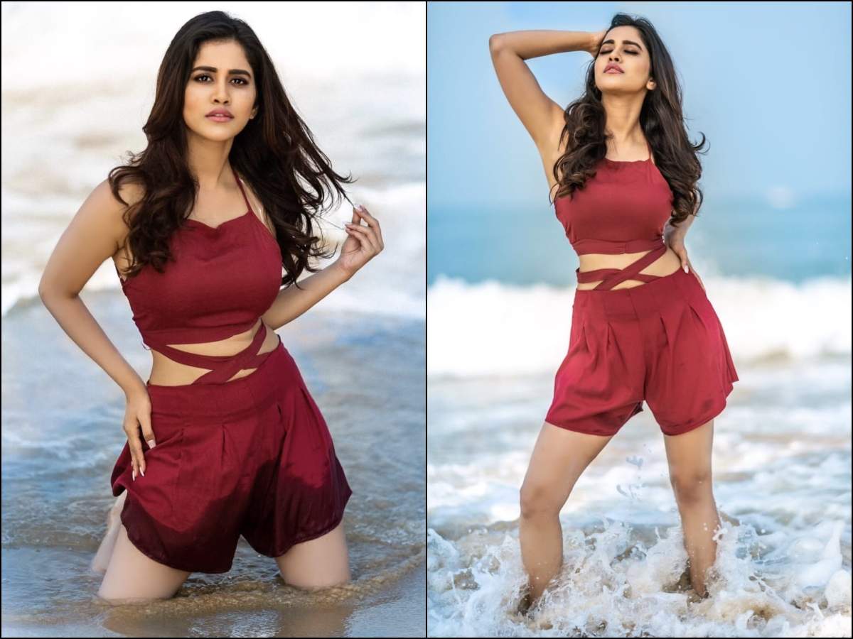 Babe In The Waters Nabha Natesh Looks Jaw Dropping In A Dark