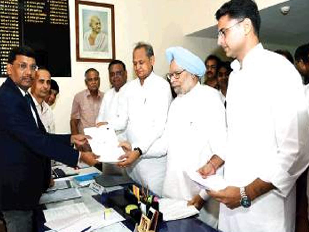 Ex-PM Manmohan Singh files his nomination papers at assembly on Tuesday