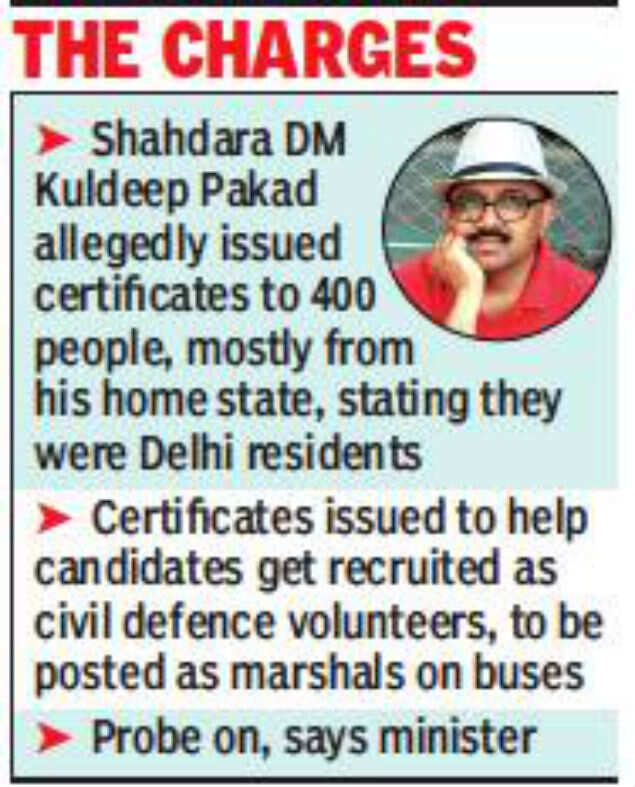 Delhi Dm Gives Fake Papers To 400 For Jobs Faces Probe Delhi