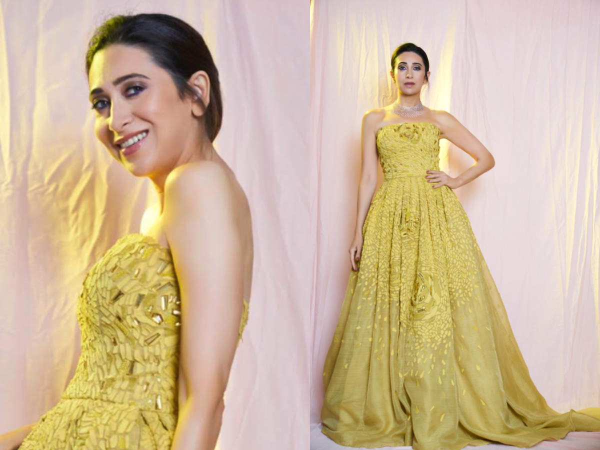 karishma kapoor yellow dress