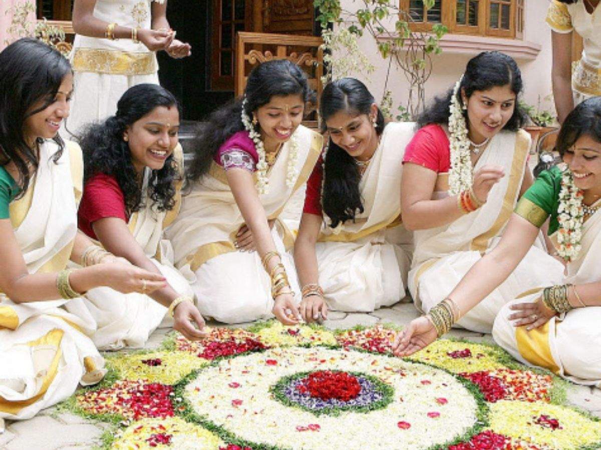 Kerala women celebrating Onam